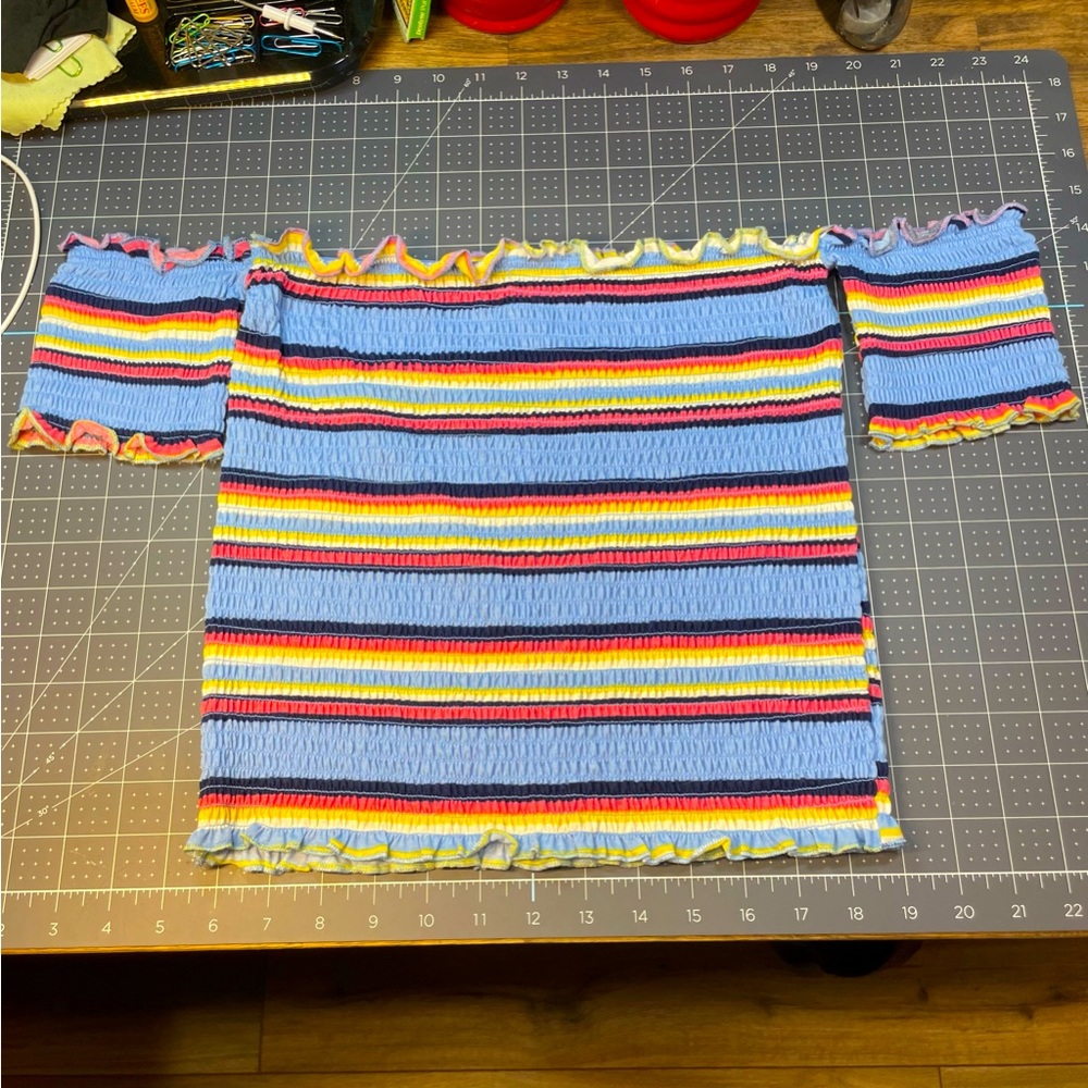 Colorful Striped Crop Top